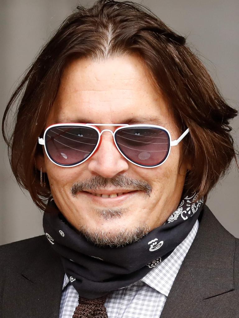 Johnny Depp arrives to court in London.