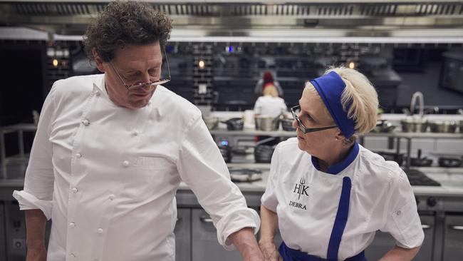 Debra Lawrance on Hell’s Kitchen with Marco Pierre White.