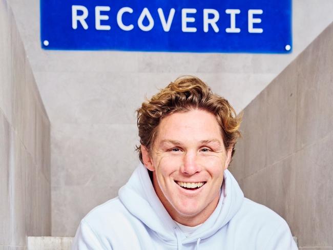 Former captain of the Australian Wallabies rugby team, Michael Hooper,  is part-owner of a new hi-tech “wellness” and sports injury recovery studio  in Manly. Picture: Recoverie