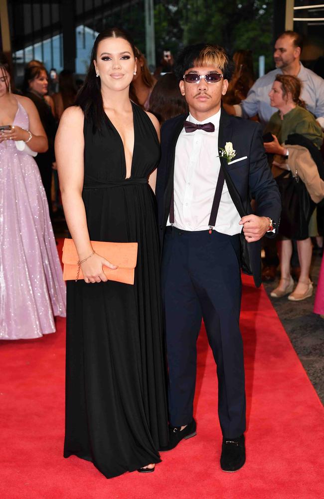 Tiggi and Franz at Caloundra State High School formal. Picture: Patrick Woods.