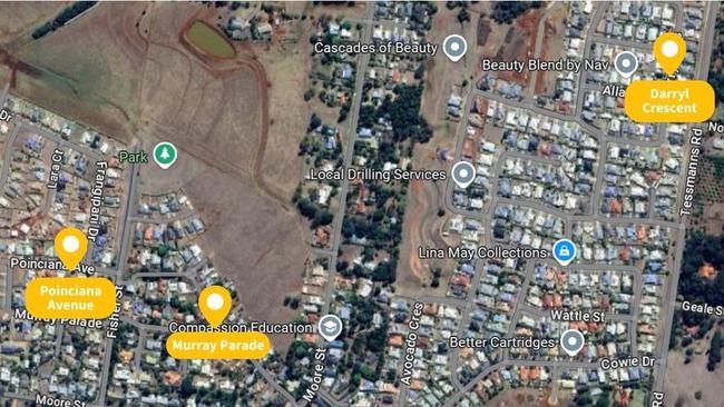 Some of the would-be thieves were caught in the act of breaking into the house in Murray Parade when they were met at the front door by the male resident.