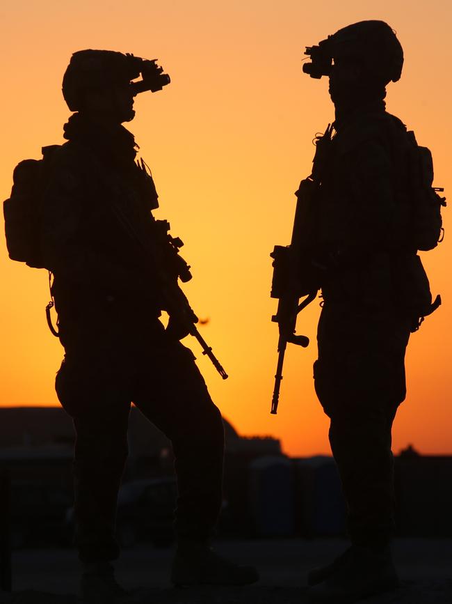 Australian soldiers on the frontline in Iraq in March 2017. Picture: Gary Ramage