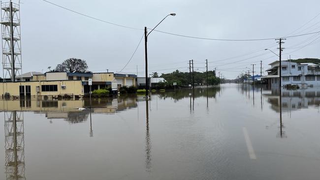 Flooding in Ingham on Tuesday morning.