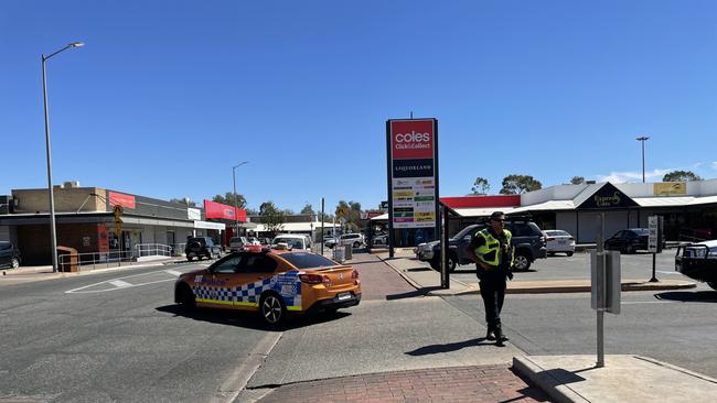 There was a heavy police presence at Coles Alice Springs after a driver rampaged through the carpark.