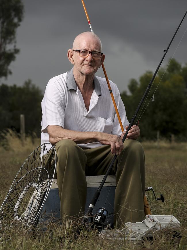 Ray Johnstone, from Lewiston, just looking for a fishing mate. Picture: Matt Turner