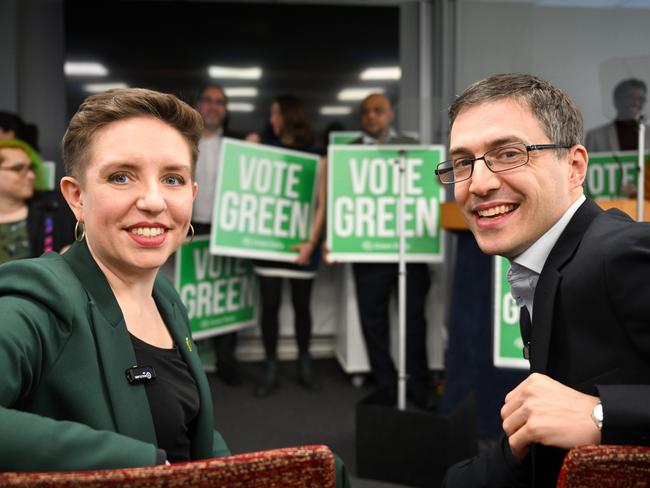 Green Party co-leaders, Carla Denyer and Adrian Ramsay pose for a photo at the local election campaign launch, on April 04, 2024 in Bristol, England. Picture: Finnbarr Webster/Getty Images