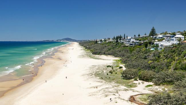 Sunshine Beach, once a sleepy holiday enclave reached by a dirt road, is now just $50,000 shy of Byron Bay’s median sales price. Picture Lachie Millard