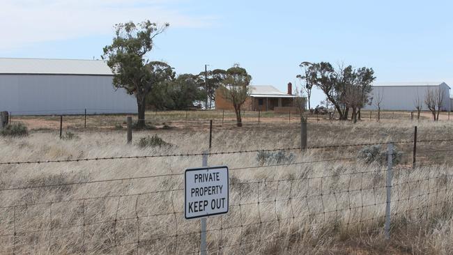 The property in Maude, in the Mid North, where a young man died after crashing his dirt bike. Picture: Emma Brasier