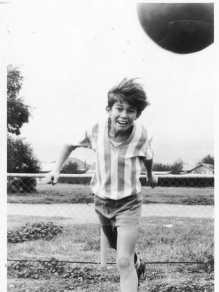 Jimmy in action playing football. Picture: Supplied