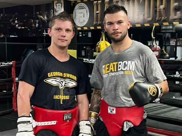 George Webb-Rose (R) with Nikita Tszyu. Picture: Supplied/Instagram