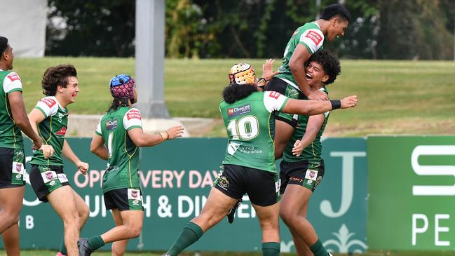 Ipswich Jets Meninga Cup boys celebrate at the weekend. Picture: Patrick Woods.