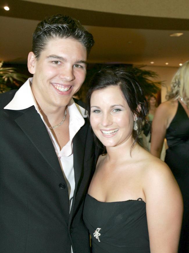 NOVEMBER 15, 2004: Palm Beach Currumbin State High School formal held at Conrad Jupiters. Jake Nowland and Lucy McKay. PicMike/Batterham