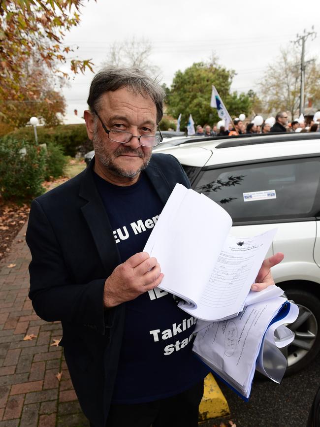 Independent Education Union SA secretary Glen Seidel. Picture: Campbell Brodie.