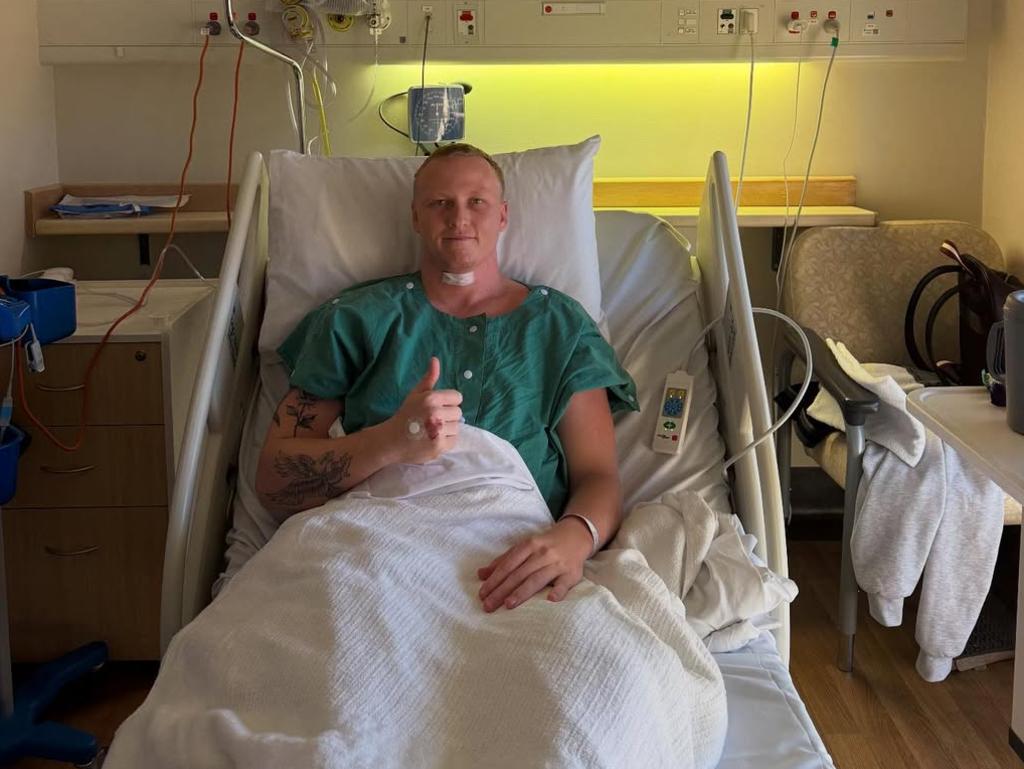 Gordon hopes to be back at training in 4-6 weeks. Picture: Instagram