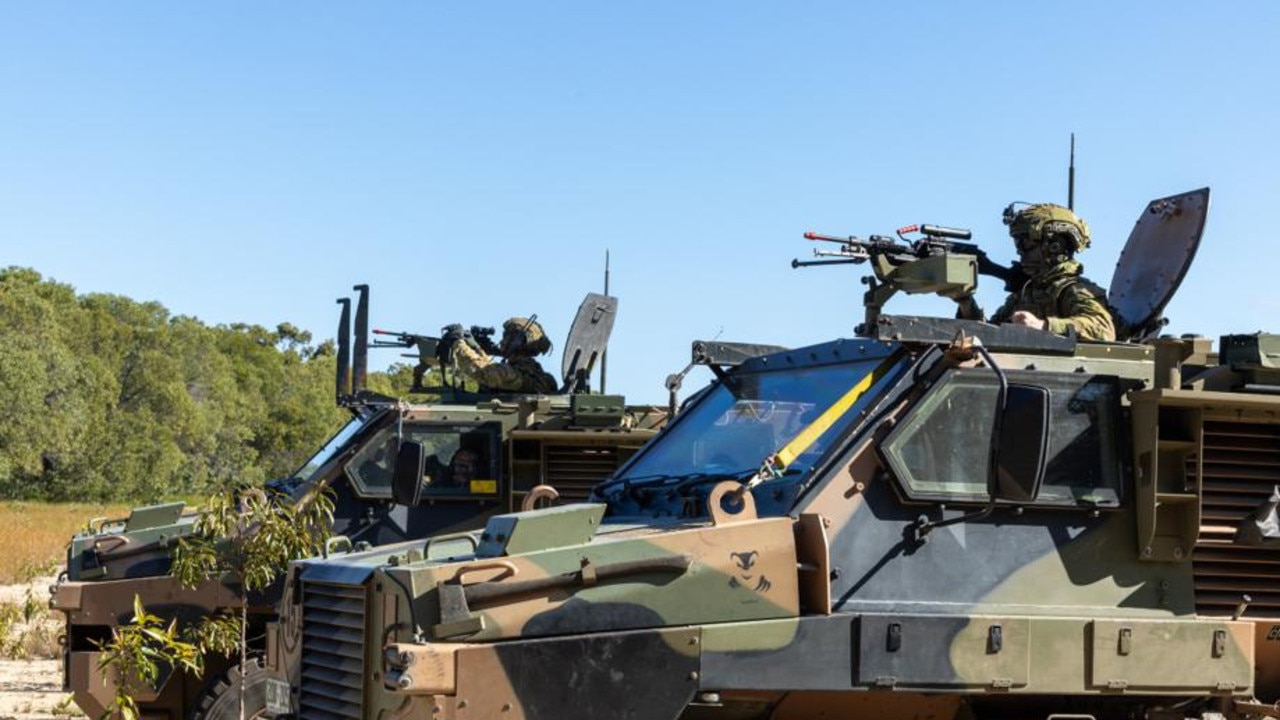 Australia has donated 120 Bushmaster infantry carriers to Ukraine’s military. Picture: Cpl Michael Currie