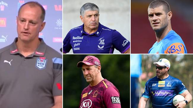 The new NSW coaching line-up (clockwise from left): Michael Maguire (head coach), Frank Ponissi (team performance manager), Matt King (assistant), Matt White (assistant) and John Cartwright (assistant).