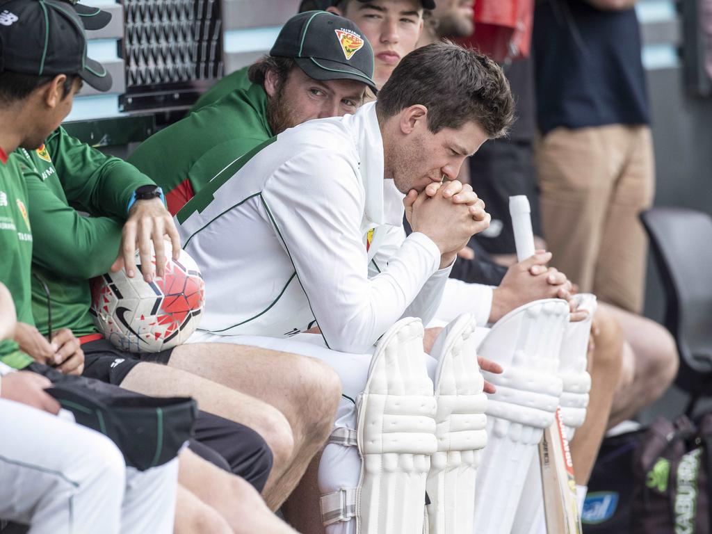 Paine managed only eight runs across his two innings. Picture: Eddie Safarik