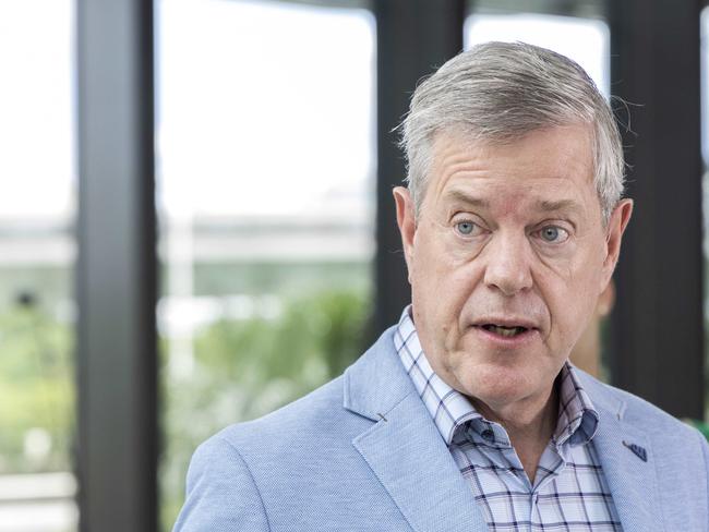 Minister for Health and Minister for Families, Seniors and Disability Services Minister for Health Tim Nicholls speaks to the media at 1 William Street, Brisbane, Sunday, January 5, 2025 - Picture: Richard Walker