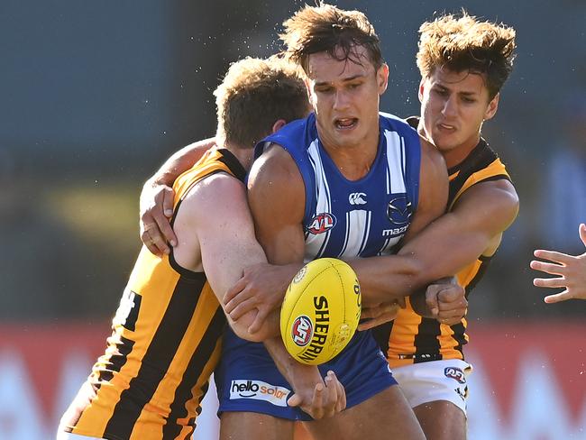 Hawthorn and North Melbourne both have contracts to play matches in Tasmania and they will be part of the conservation around a review into a Tasmanian team. Picture: Quinn Rooney/Getty Images