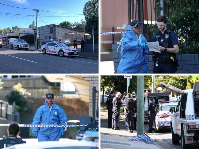 Police investigating a home invasion at Wilston on Friday.