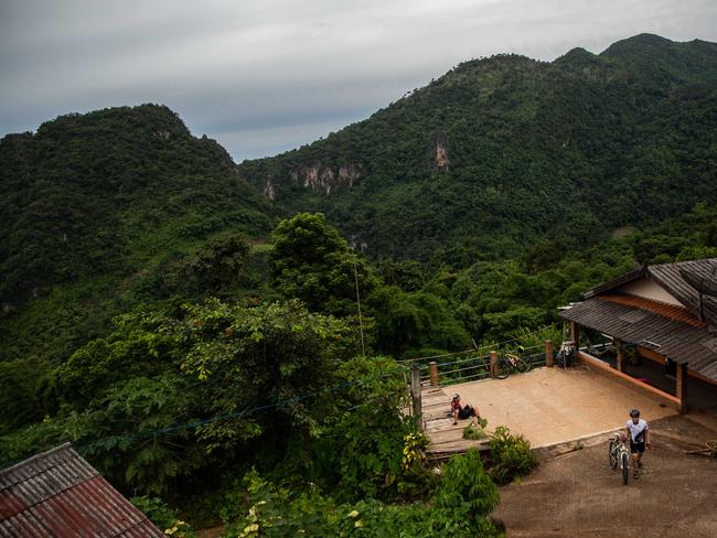 A view of the mountain where the boys are trapped.