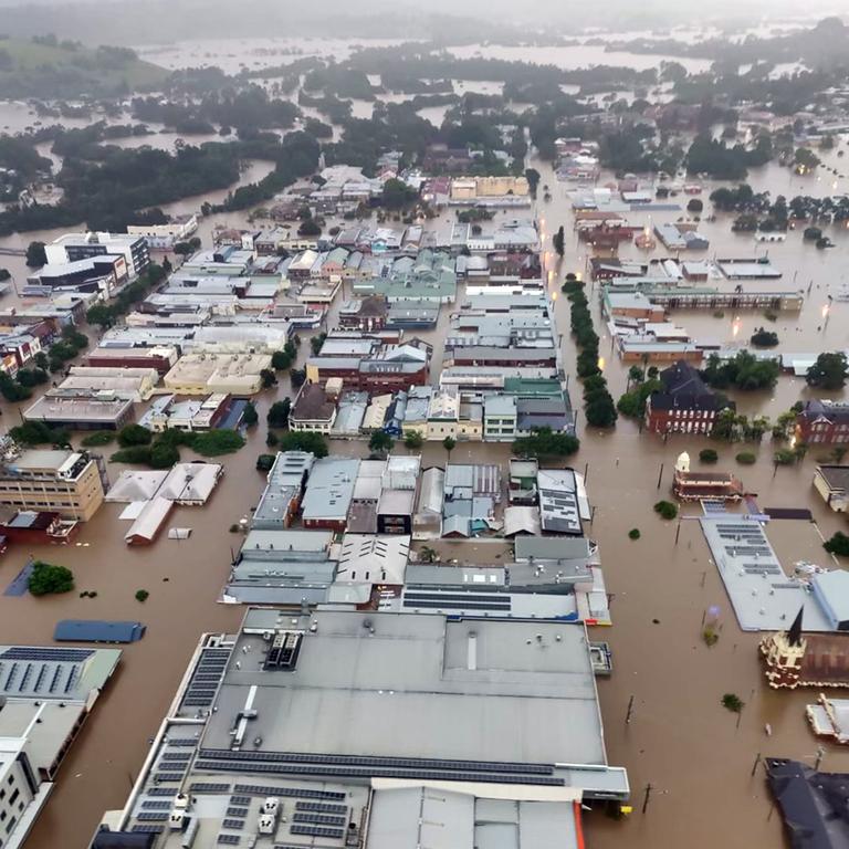 The Lismore CBD under water. Picture: NCA NewsWire