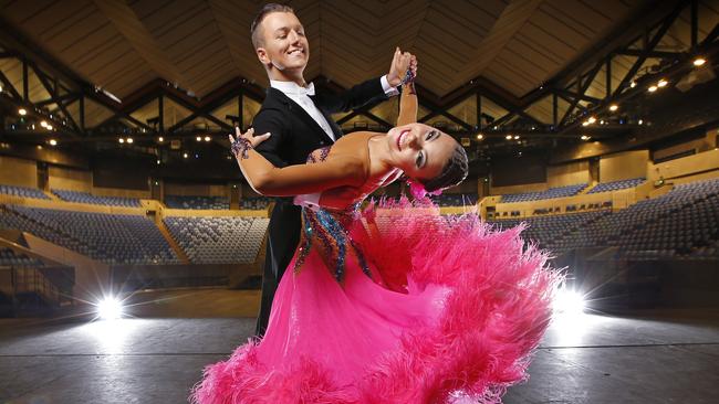 Clayton Young &amp; Phoebe Wardlaw are among this year’s Dancesport competitors. Picture: David Caird