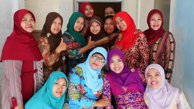 The midwives and doctor at the Jatinom Primary Health Centre in Central Java.