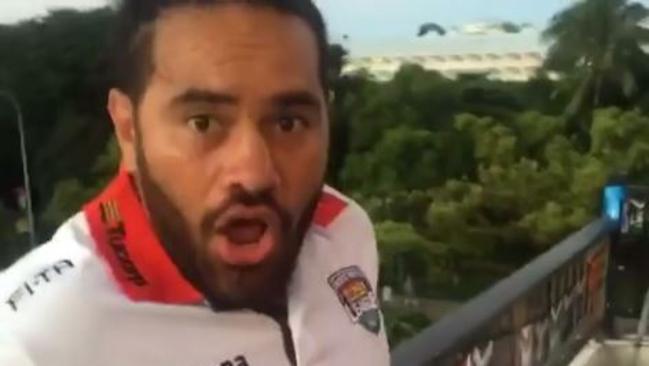 Konrad Hurrell was not happy with Andrew Fifita's prank.