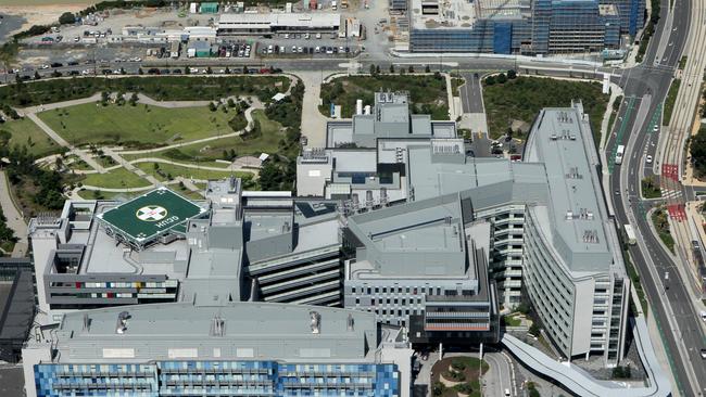 Aerials of the Commonwealth Games Village Gold Coast University Hospital and Griffith University. Pics Tim Marsden