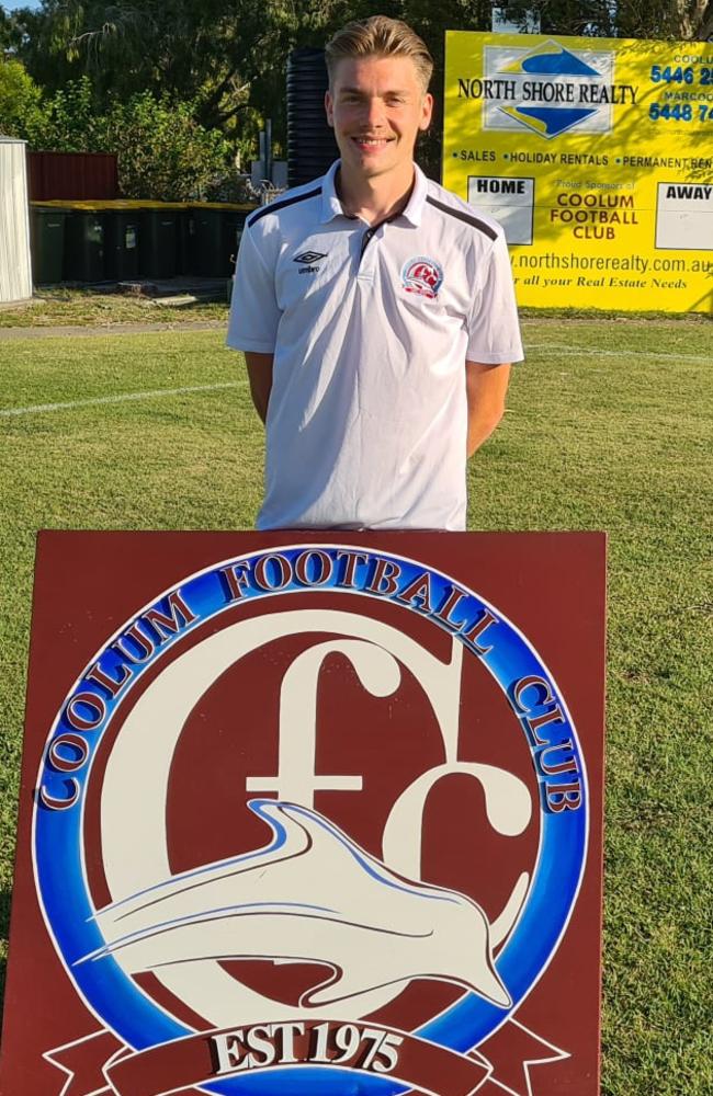 Coolum premier men's head coach Zac Woolfield. Picture: Coolum Football Facebook