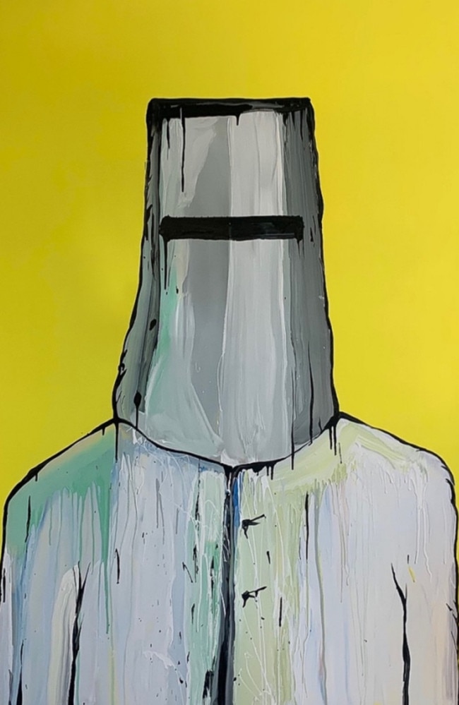 One of Adam Cullen’s Ned Kelly series was among the pieces seized. Picture: Supplied