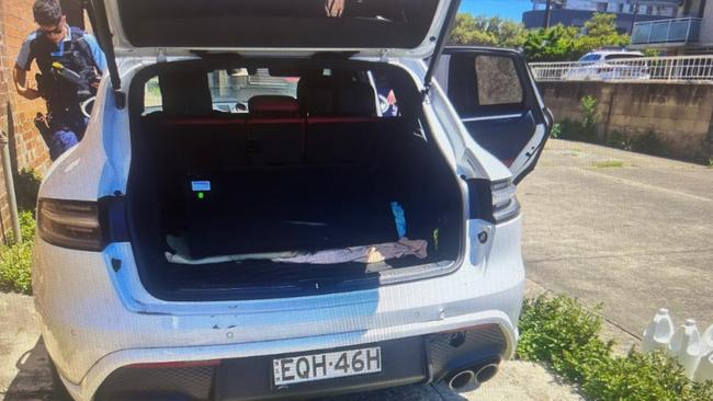 This Porsche SUV was among three “kill cars’ found last week and taken off the street. Police believe they have averted major organised crimes by seizing the cars. Picture: Supplied