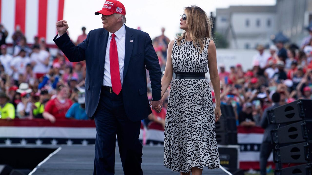 Donald Trump (above with first lady Melania Trump) has isolationist policies which could spell the end of the US as a global stabiliser. Picture: Brendan Smialowski /AFP