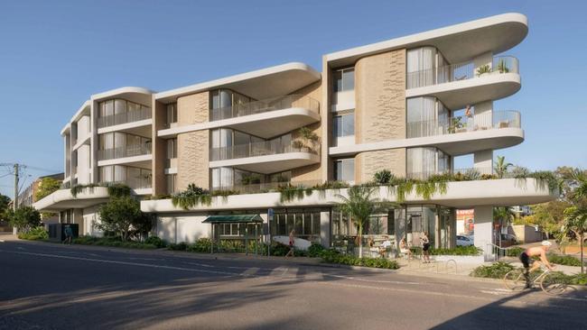 An artist's impression of a proposed $11 million shop-top apartment building at the corner Pacific Pde and Griffin Rd, Dee Why. Picture: Platform Architects