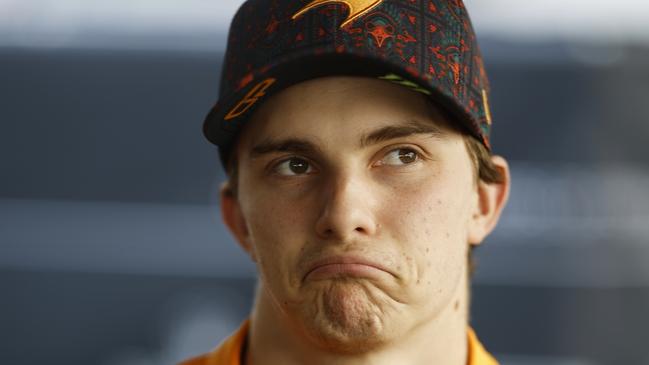 MEXICO CITY, MEXICO - OCTOBER 24: Oscar Piastri of Australia and McLaren talks to the media in the Paddock during previews ahead of the F1 Grand Prix of Mexico at Autodromo Hermanos Rodriguez on October 24, 2024 in Mexico City, Mexico. (Photo by Chris Graythen/Getty Images)