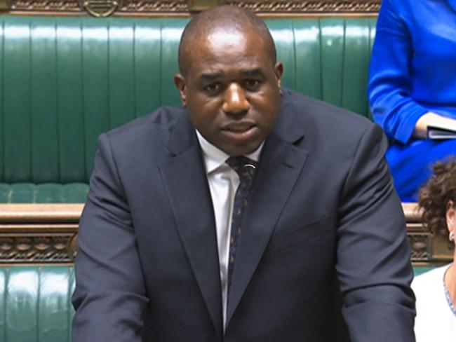 Britain's Foreign Secretary David Lammy makes a statement on arms sales to Israel. Picture: AFP/PRU