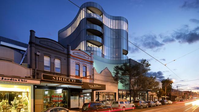 An artist impression of the planned development at 430-438 Chapel St, which will reach seven-storeys. Picture: Franze Developments website.