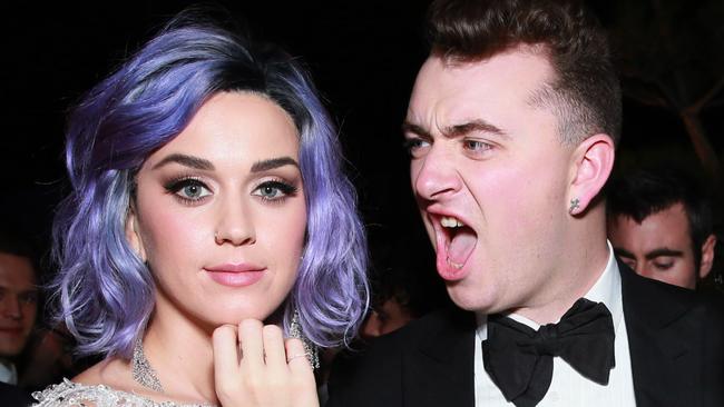 MUST CREDIT SPLASH WEB RIGHTS ONLY Universal Music Group 2015 Grammy After Party presented by America Airlines and Citi held at The Ace Hotel on Sunday, Feb 8, 2015, in Los Angeles. Pictured: Katy Perry, Sam Smith, Lucian Grainge Ref: SPL947115 090215 Picture by: Invision / Splash News Splash News and Pictures Los Angeles: 310-821-2666 New York: 212-619-2666 London: 870-934-2666 photodesk@splashnews.com