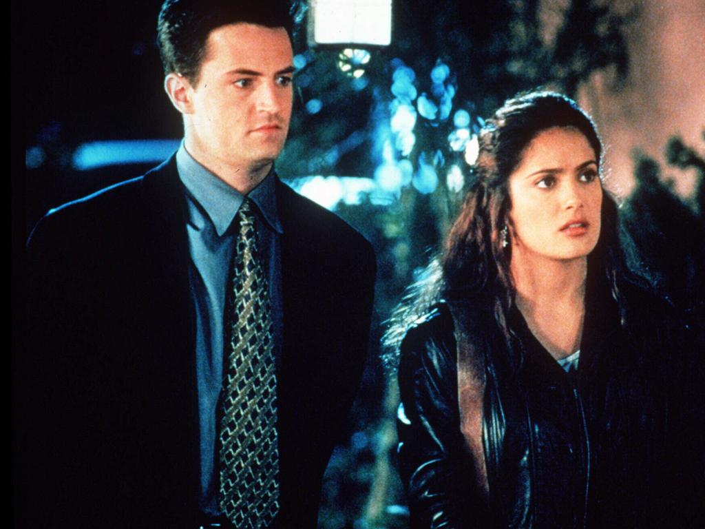 Salma Hayek says she was moved when Matthew Perry said Fools Rush In was his best movie.