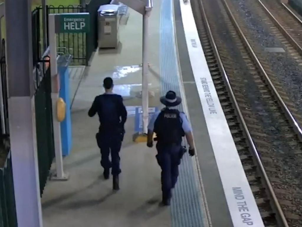 Police were able to assist taking the koala back to the bush. Picture: Picture: Facebook/Transport for NSW.