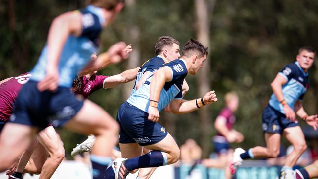 Action in the U19 match between the young Waratahs and Reds. Pic: Kev Nagle.