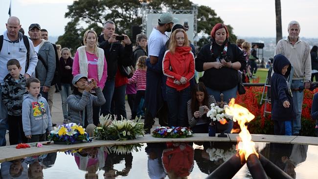 The 2014 ANZAC Day Dawn Service at Kings Park in Perth is attended by around 40,000 people.