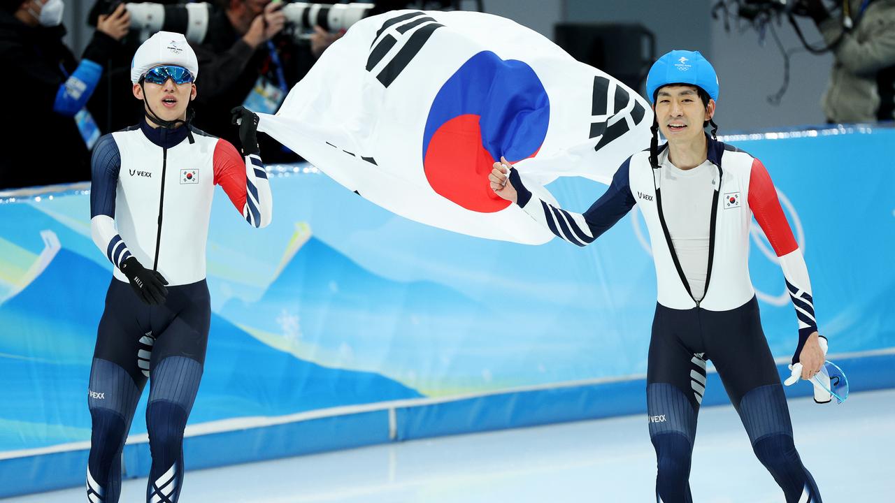 South Korea Winter Olympic medallists Jae Won Chung and Seung Hoon Lee. (Photo by Sarah Stier/Getty Images)
