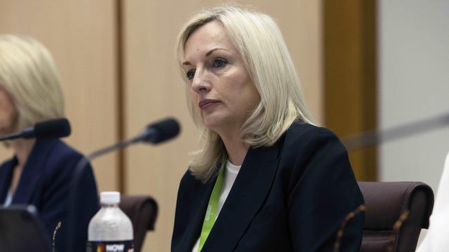 Australia Post chief executive Christine Holgate during Senate estimates in Canberra last week. Picture: Gary Ramage