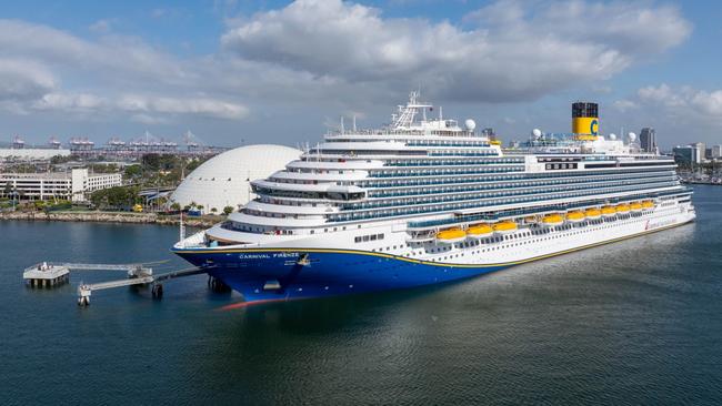 Carnival Firenze sails from Long Beach, California.