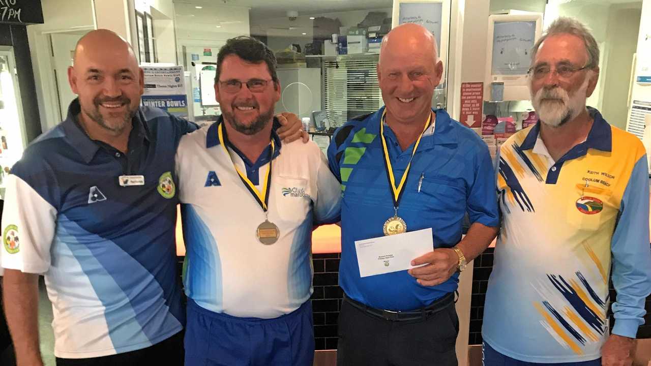 WINNERS:Paul Henricks with Winners Michael Sorrensen & Allan Newman & Coolum President Keith Wilson. Picture: Tim Phillips