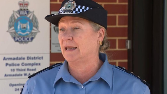 Armadale District Office Inspector Erica Silwood told reporters Ms Dickson’s dog Jess was very loyal and was found right next to her. Picture: 7 News