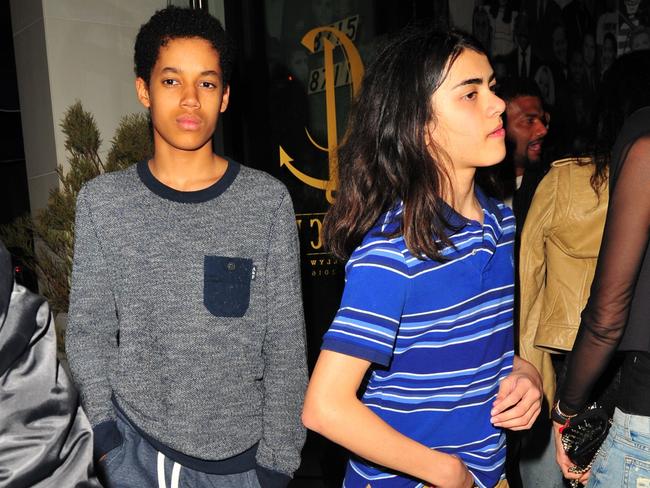 Blanket Jackson and Marlon Wayans out for dinner in LA. Picture: Mr Photoman / Splash