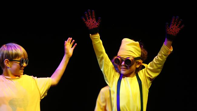 Anglesea Primary School students performing at the Geelong Schools Music and Movement Festival. Picture: Alison Wynd